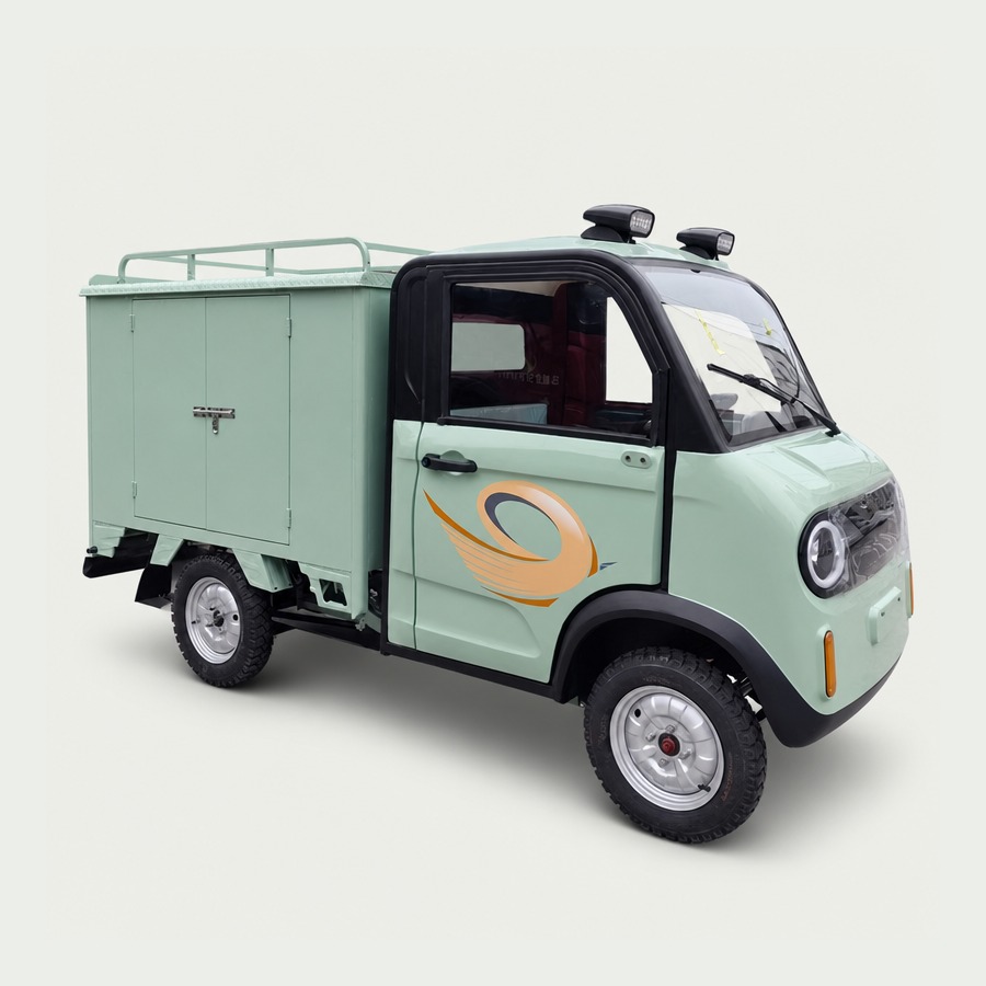 Electric Mini Cargo Truck Green