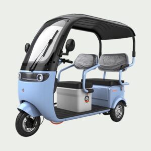 Electric Tricycle Semi Enclosed Light Blue