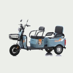 Electric Tricycle Three Seater Gray Blue
