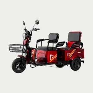 Electric Tricycle Three Seater Red Black