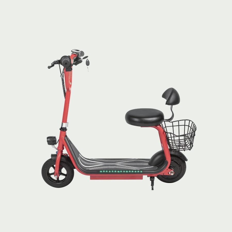 Kids Electric Scooter with Seat and Basket